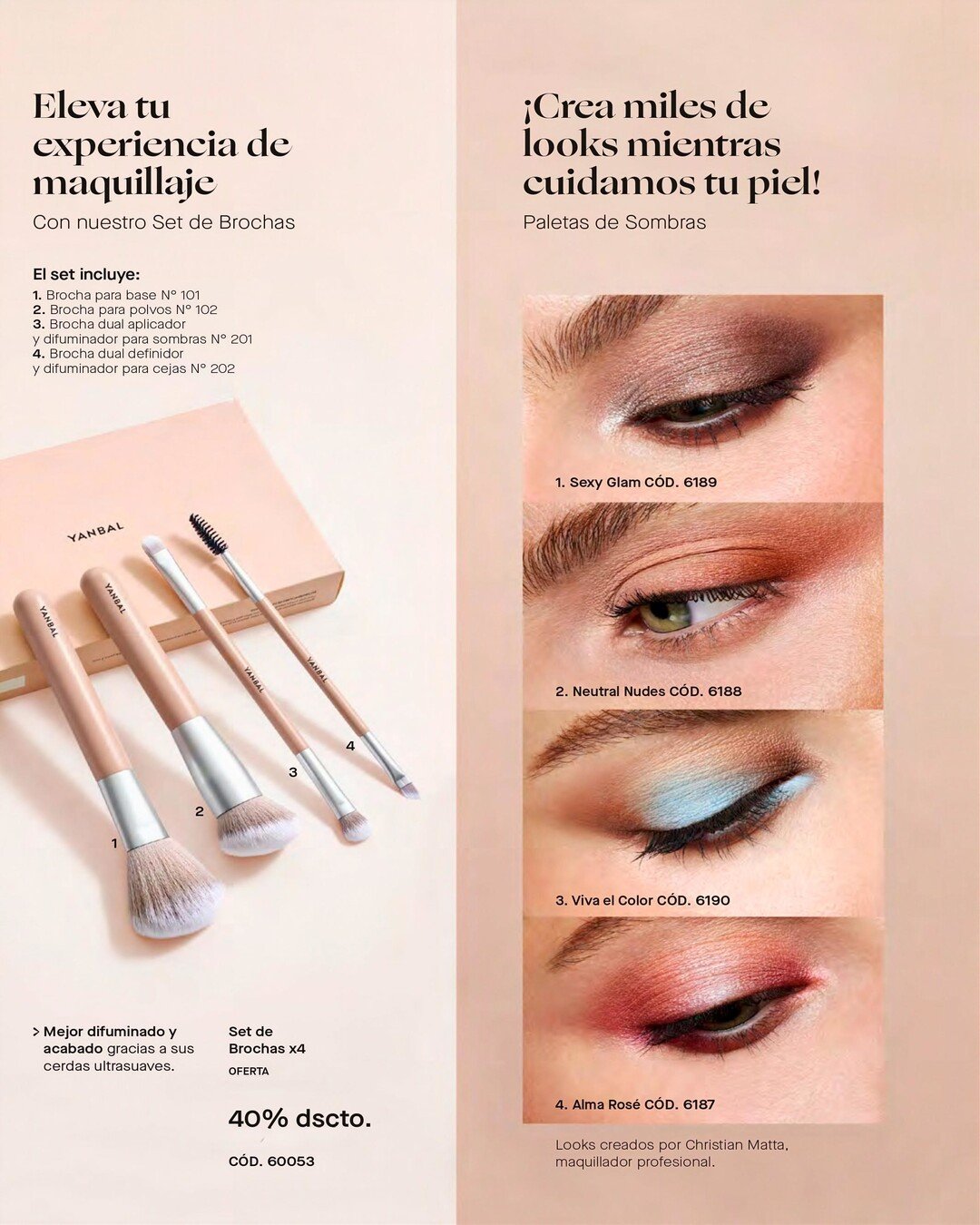 Paletas de Sombras y Set de Brochas