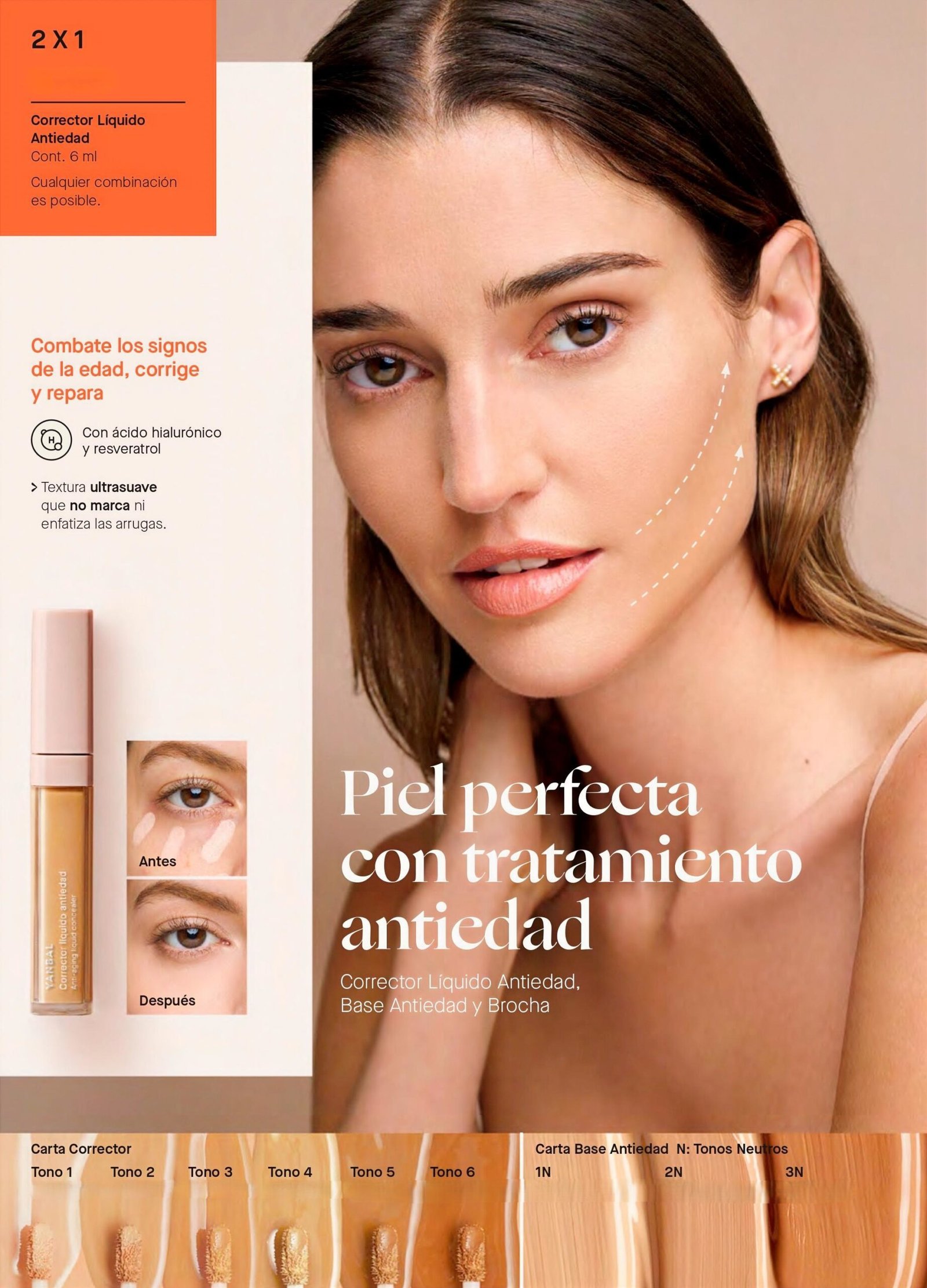Antiedad Corrector y Base de Maquillaje